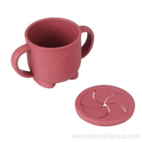 silicone snack cup anti-drop and anti-sprinkle